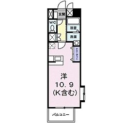 メゾン・ド・ポプラ ワンルームの間取図画像