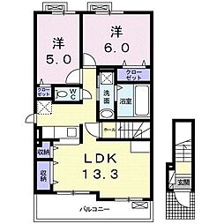 セレーノ 2LDKの間取図画像