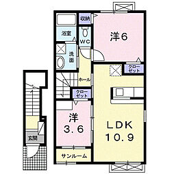 ルージュエレガンテ 2LDKの間取図画像