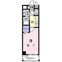 メゾン・ド・ミシェル 1Kの間取図画像