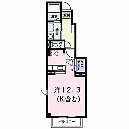 サニー・ヴィラケイ ワンルームの間取図画像