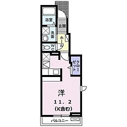 リーリエ1 ワンルームの間取図画像