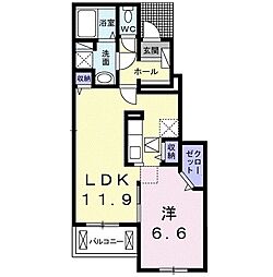 コンフォート8 1LDKの間取図画像