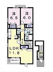 ヴィラファイン2 2LDKの間取図画像