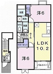 フラジオレット 2LDKの間取図画像