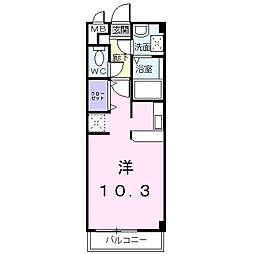 グラン・フィオーレ ワンルームの間取図画像