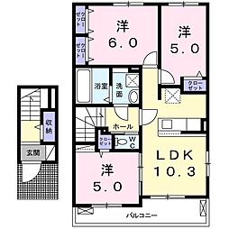 フェリーチェ1 3LDKの間取図画像