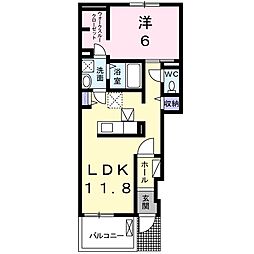 ノーブルロジュマン 1LDKの間取図画像