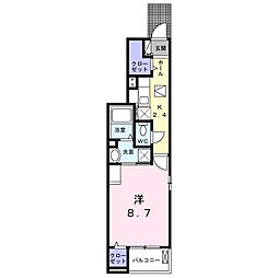 クレメントヴィラ 1Kの間取図画像