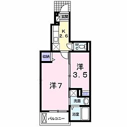 グランセーヌ 2Kの間取図画像