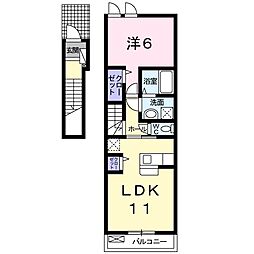 ヴィラ・エクセレント 1LDKの間取図画像