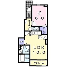 コンフィアンス5 1LDKの間取図画像