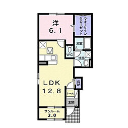 アヴニール 1LDKの間取図画像
