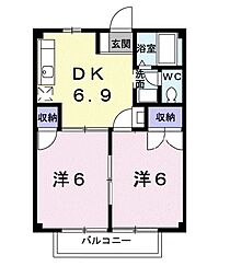 間取図画像 2DK