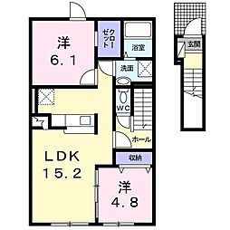 ミニョンアンジュ3 2LDKの間取図画像