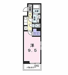 サンライズ国分寺A 1Kの間取図画像