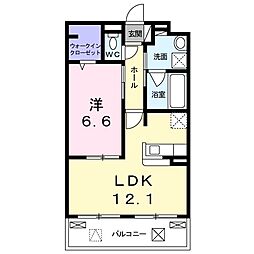 Ｍａｎａ　Ｗｉｎｇ 2階1LDKの間取り
