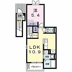 メゾンパルフェ1 1LDKの間取図画像