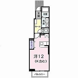 トゥールコネッサンス ワンルームの間取図画像