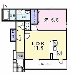 ビラージュ・ブリエ　I 1階1LDKの間取り