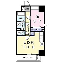 ベルフィオーレ 1LDKの間取図画像