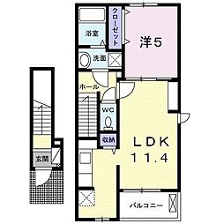 ドルチェ2 1LDKの間取図画像