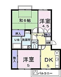 ハピネスA 3Kの間取図画像