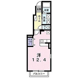 メゾン・ドゥ・ソレイユA ワンルームの間取図画像