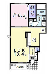 ブリアンベル1 1LDKの間取図画像
