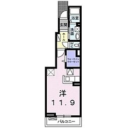 アリビオ ワンルームの間取図画像
