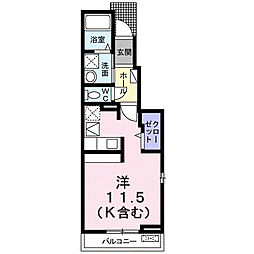 プランドール ワンルームの間取図画像