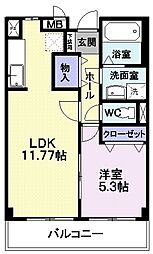 フリッシュ3 1LDKの間取図画像