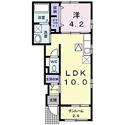 Ａｍａｔｕｋｉ 1階1LDKの間取り