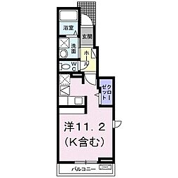 ハルカス三城 ワンルームの間取図画像