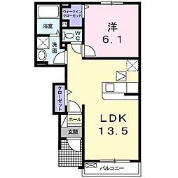 レジデンス菅原 1LDKの間取図画像