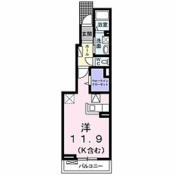 ピアニシモ ワンルームの間取図画像