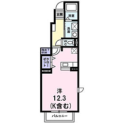 プリーマＫ　I 1階1Kの間取り