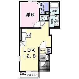 トキメック・ハイムD 1LDKの間取図画像
