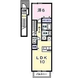 マミーガーデン 1LDKの間取図画像