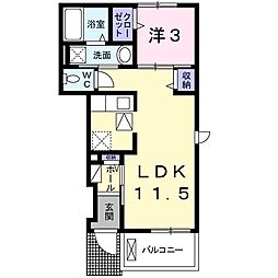 ハイマートライツ3 1LDKの間取図画像