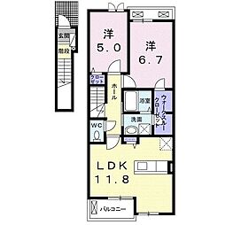 スエプレミアムエム 2LDKの間取図画像