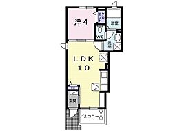 グリーンステージ3番館 1LDKの間取図画像