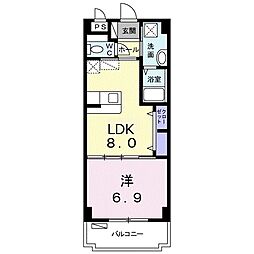 ソレイユショー 1LDKの間取図画像