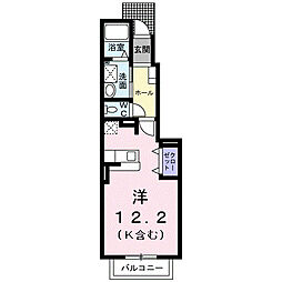 メゾンカルム ワンルームの間取図画像