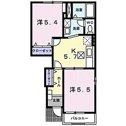 メゾン　ドゥ　コルーテ 1階2Kの間取り
