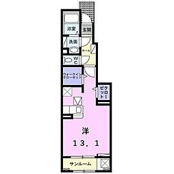 ソプラK2 ワンルームの間取図画像
