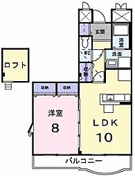 シャルマンコート広沢Ｂ 3階1LDKの間取り