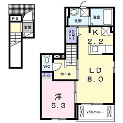 リバーサイド川崎大師 1LDKの間取図画像