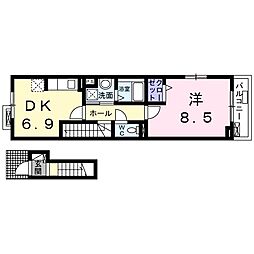 ハウス・K 1DKの間取図画像