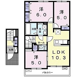 ラフレーゼ 3LDKの間取図画像